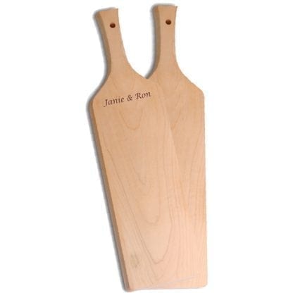 Buy a personalized wine bottle shaped Bread Board for a fantastic christmas gift